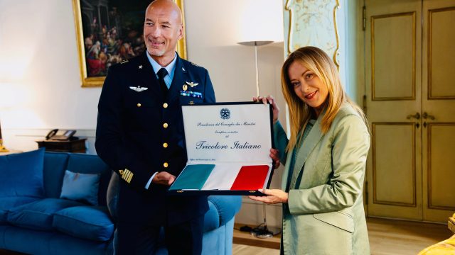 Giorgia Meloni incontra Luca Parmitano